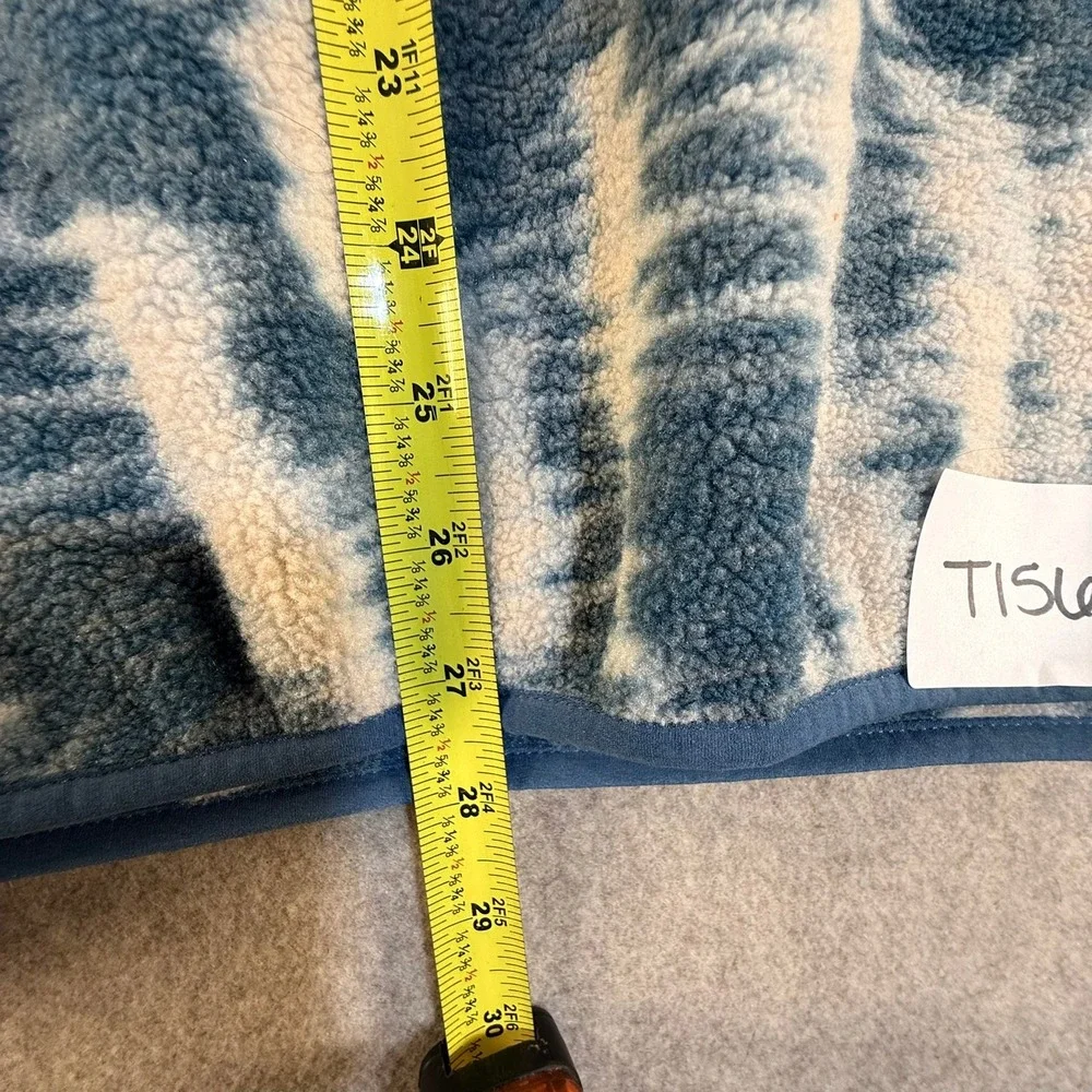 Patagonia Synchilla Snap-T Fleece Pullover Blue White Tie Dye‎ XS T1563